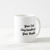 Eight 8 Year Anniversary with Personalization Kaffeetasse (VorderseiteRechts)