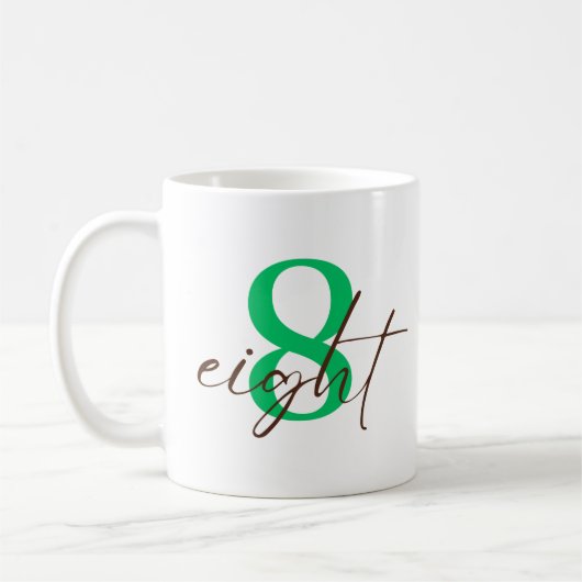 Eight 8 Year Anniversary with Personalization Kaffeetasse (Links)
