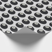 Eight Ball Y2K Snooker Black and White Geschenkpapier (Ecke)