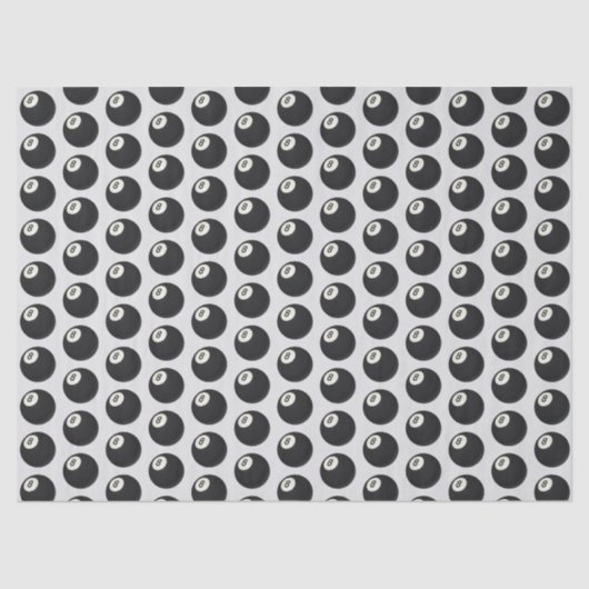 Eight Ball Y2K Snooker Black and White Seidenpapier (Vorderseite)