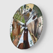 Eight Horse Triangle, Wall Clock Große Wanduhr (Winkel)
