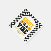 Eight Is A Vibe Retro Eighth 8th Birthday Party Serviette (Ecke)
