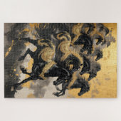 Eight Majestic Horses - Chinese Ink Style Puzzle (Horizontal)