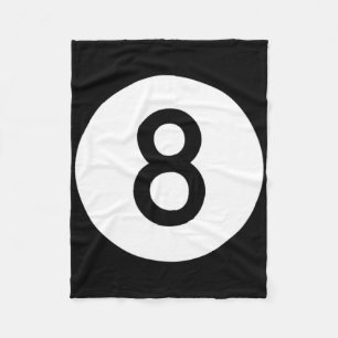 Eightball Black Number Aight Pool Snooker Ball Fleecedecke