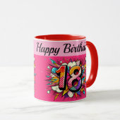 Eighteenth Birthday Mug Tasse (VorderseiteRechts)