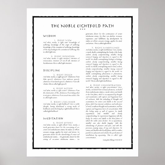 Eightfold Path Poster (Vorne)