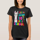 Eighth Grade 100 Days Smarter No Prob Llama Teache T-Shirt (Vorderseite)