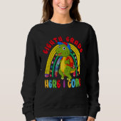 Eighth Grade Costume Rex Student Rainbow Back To S Sweatshirt (Vorderseite)