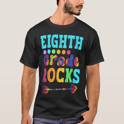 Eighth Grade Rocks Hello 8th Grade Back To School T-Shirt (Vorderseite)