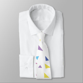 Eighties Colorful Retro Dreieck Pattern Krawatte