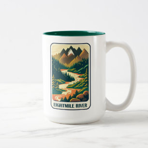 Eightmile River Connecticut Farben Zweifarbige Tasse