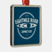 Eightmile River Connecticut Kayaking Ornament Aus Metall (Rechts)