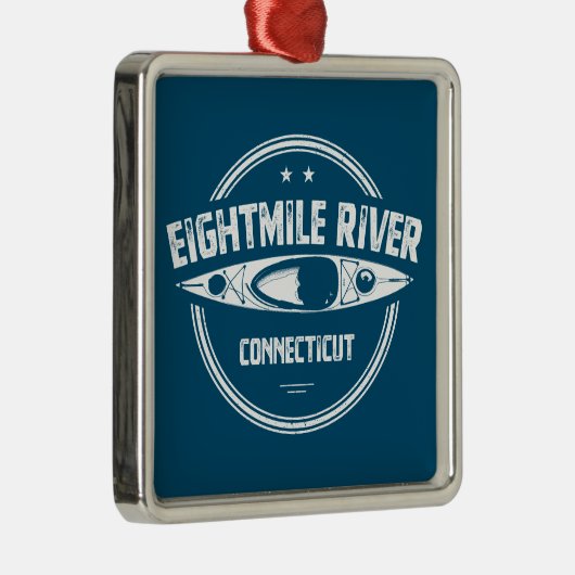 Eightmile River Connecticut Kayaking Ornament Aus Metall (Rechts)