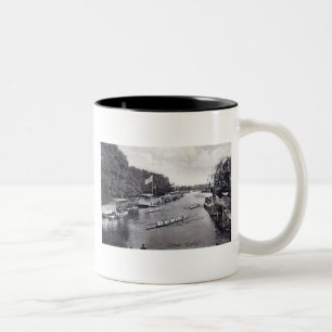 Eights Crew-Rudersport, Oxford England Vintag Zweifarbige Tasse