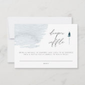 EIGRET Slate Blue Watercolor Pine Diaper Eintritts Einladung (Vorderseite)