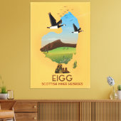 Eigtish Inner Hebrides Map Leinwanddruck (Insitu (Wohnzimmer))