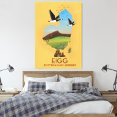 Eigtish Inner Hebrides Map Leinwanddruck (Insitu (Schlafzimmer))