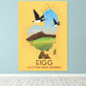 Eigtish Inner Hebrides Map Leinwanddruck (Insitu (Holzboden))