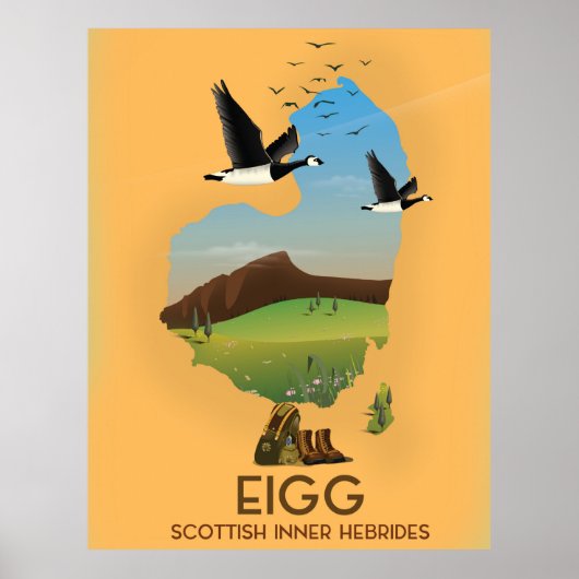 Eigtish Inner Hebrides Map Poster (Vorne)