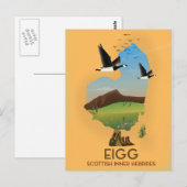 Eigtish Inner Hebrides Map Postkarte (Vorne/Hinten)