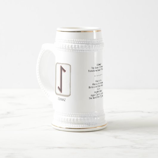 Eihwaz RuneStone Stein Bierglas (Vorderseite Links)