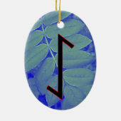 Eihwaz Viking Rune Weihnachten Ornament - Zentrum (Hinten)
