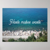 Eile macht Müll zitieren Ozeanplakat Poster (Vorne)