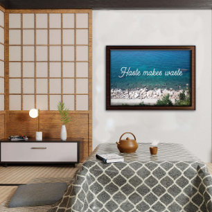 Eile macht Müll zitieren Ozeanplakat Poster