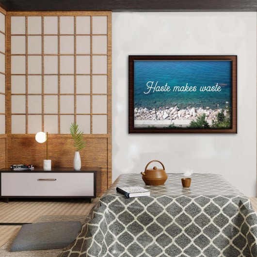 Eile macht Müll zitieren Ozeanplakat Poster