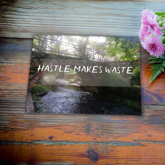 Eile macht verschwenderisches Brückenplakat Poster