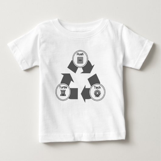 Eile/Schildkröte/Technologie Baby T-shirt (Vorderseite)