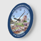 Eilean Donan Burg Aquädukt Grosse Große Wanduhr (Winkel)