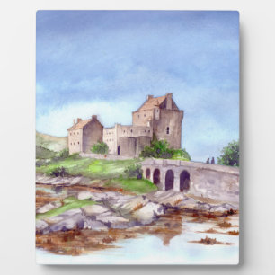 Eilean Donan Burg Wasserfarbene Malereien Fotoplatte
