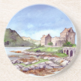 Eilean Donan Burg Wasserfarbene Malereien Getränkeuntersetzer