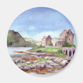 Eilean Donan Burg Wasserfarbene Malereien Magnet