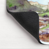 Eilean Donan Burg Wasserfarbene Malereien Mousepad (Ecke)