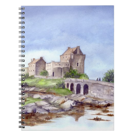 Eilean Donan Burg Wasserfarbene Malereien Notizblock (Vorderseite)