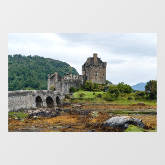 Eilean Donan Castle, Loch Duich - Schottland, UK Fensteraufkleber (Blatt)