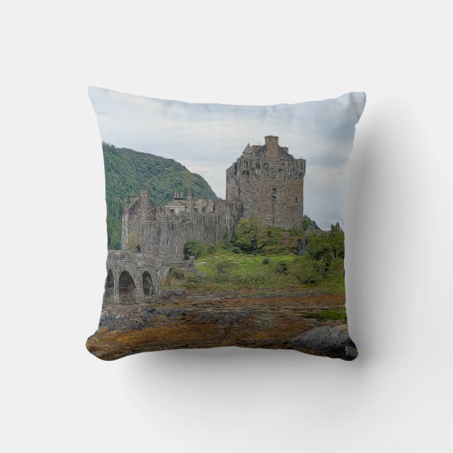 Eilean Donan Castle, Loch Duich - Schottland, UK Kissen (Vorderseite)