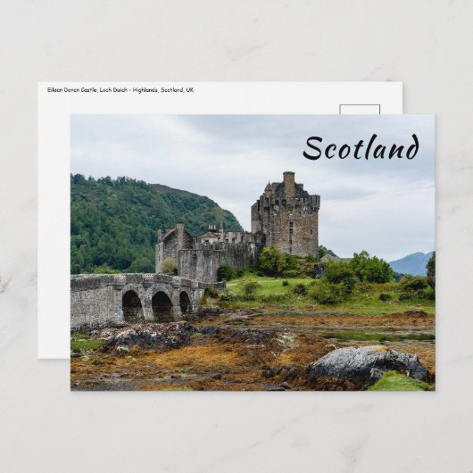 Eilean Donan Castle, Loch Duich - Schottland, UK Postkarte (Vorne/Hinten)