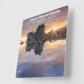 Eilean Donan Castle - MacKenzie MacRae Clans Quadratische Wanduhr (Winkel)