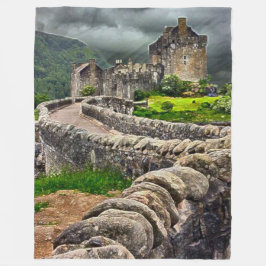 Eilean Donan Castle, Schottland Akryllische Kunst Fleecedecke