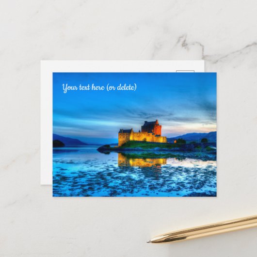 Eilean Donan Castle, Schottland Postcard Postkarte (Vorderseite/Rückseite Beispiel)