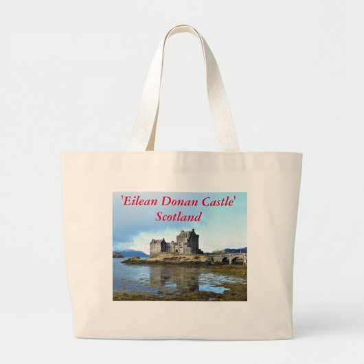 "Eilean Donan Schloss" - Schottland Jumbo Stoffbeutel (Vorne)