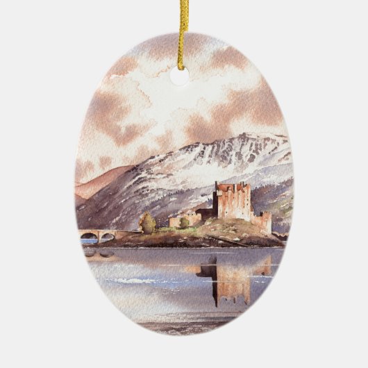 "Eilean Donan Schloss" Schottland Keramikornament (Vorne)