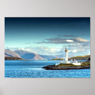 Eilean Musdile Lighthouse Schottland Landschaftlic Poster