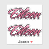 Eileen faded pink Aufkleber Sticker Stickerset (Blatt)