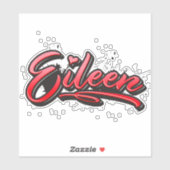 Eileen red Heart Graffiti Aufkleber Sticker (Blatt)
