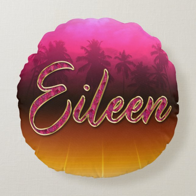 Eileen Vorname Name golden pink Kissen (Vorderseite)