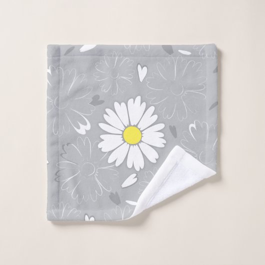 Eilins Daisy-Blume Badhandtuch Set (Waschlappen)